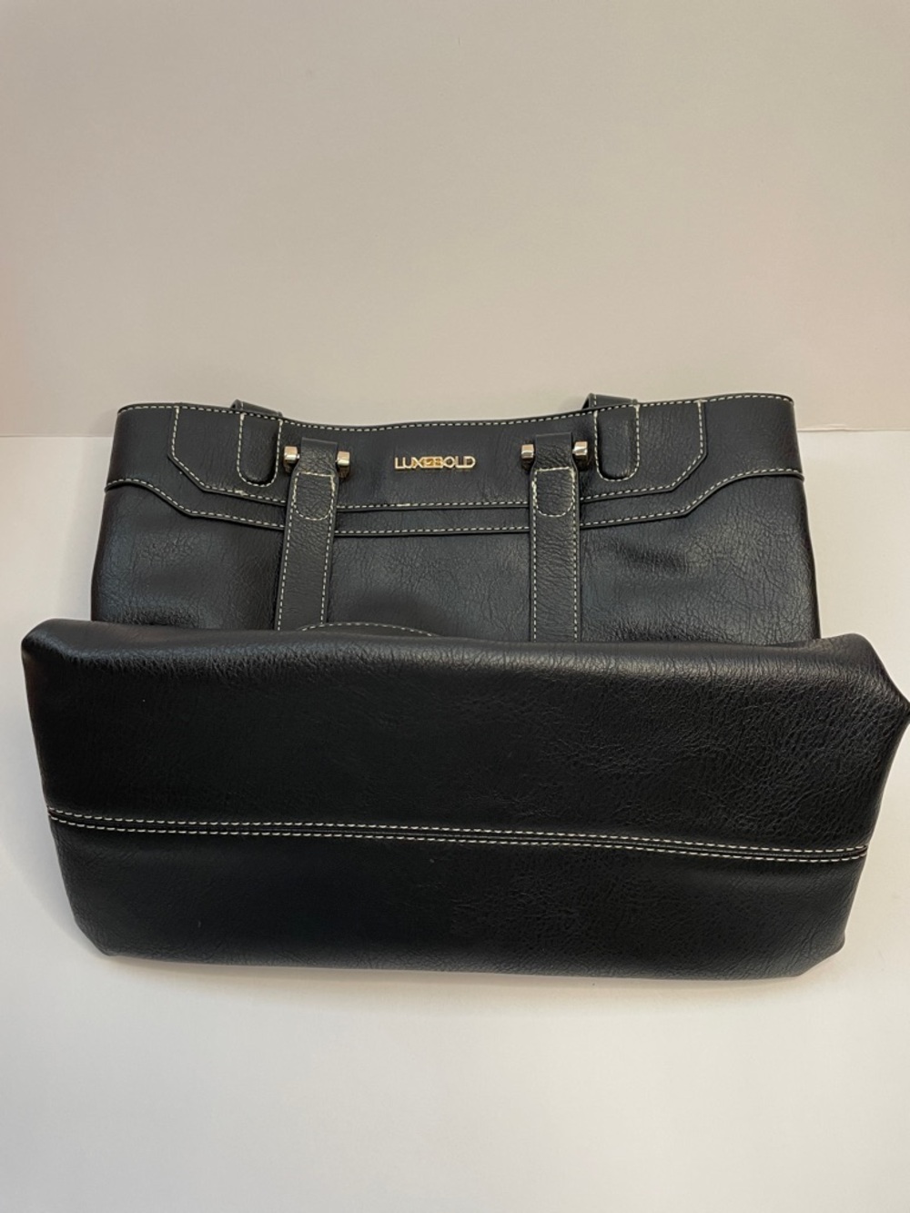 NWT LUXEBOLD Black Tote Bag. - Picture 6 of 6